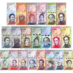 Alternative view of Venezuela Country set of 21 Different Currency Notes with Animal Theme