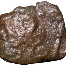 Alternative view of Copper Coin of Satavahan Dynasty (1st Cen. BC) from Nashik Region with Lion/Ujjaini