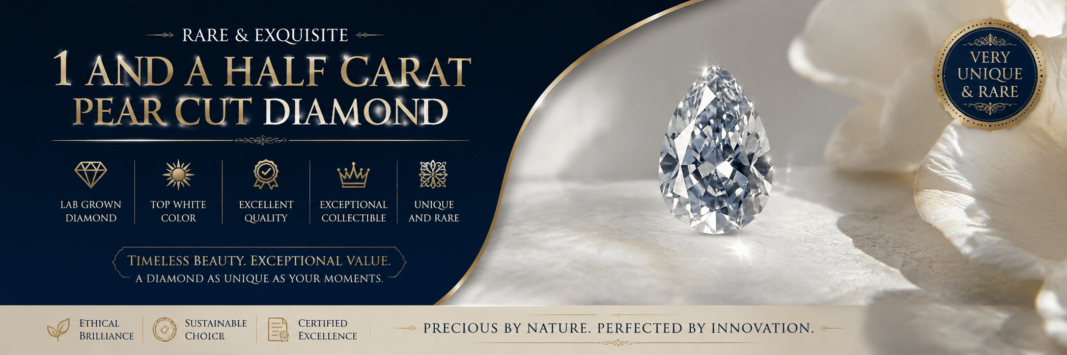 Rare Pear Shape Lab Grown Diamond 1 Carat Fancy Intense Blue Top Quality Top Color Very Unique and Rare Top Collectible Piece