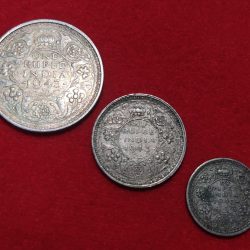 RARE 1943 SET ONE RUPEE HALF RUPEE QUARTER RUPEE