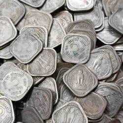 Five Paise Copper Nickel 50 Pcs Given Mix Year Mix Mints Include Scare Good Condition Coins