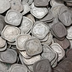 Alternative view of Five Paise Copper Nickel 50 Pcs Given Mix Year Mix Mints Include Scare Good Condition Coins