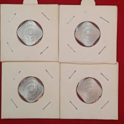 Five Paise Aluminium Happy child Nations Pride Calcutta Mint Gem Bunc Condition Coin 4 Pcs Given