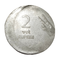 2 Rupees Fss Old Mudra Series Year 2007 OFF CENTRE Error Collectable Grade.