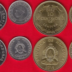 HONDURAS, Set of 4 COINS, Mixed Condition.