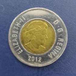 Alternative view of Canada, 2 Dollars, 2012, Polar Bear, Bimetal, KM #837, Condition as per image.