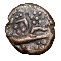 Alternative view of Copper 1/4 Paisa of Muhammad Ali (AD 1751-1795) from Arcot State KM8 Rare Beautiful Grade