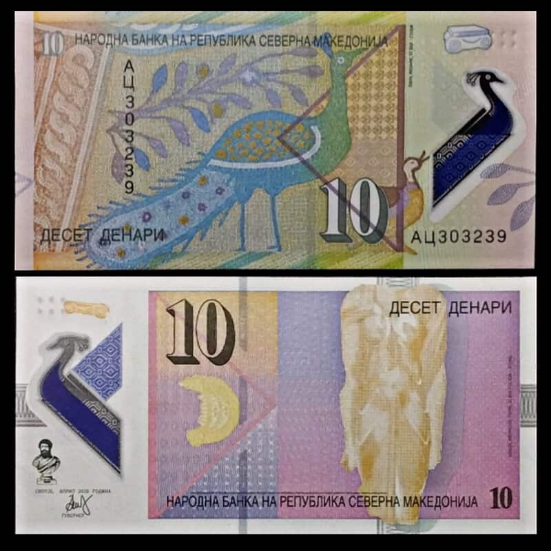 Macedonia, 10 Denari, 2020, Polymer, UNC Condition.