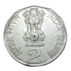 2 Rupees Cu/Ni Year 1998 Calcutta Mint Nickel % High " Magnetic 🧲" Error Collectable Grade.