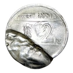 2 Rupees Fss CROSS Issue DOUBLE STRIKES, STRUCK THROUGH, PARTIAL LAKHI Errors **V. RARE** UNC Grade.