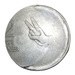 2 Rupees FSS Year 2010 MUDRA Series OFF CENTRE Error in Collectable Grade.