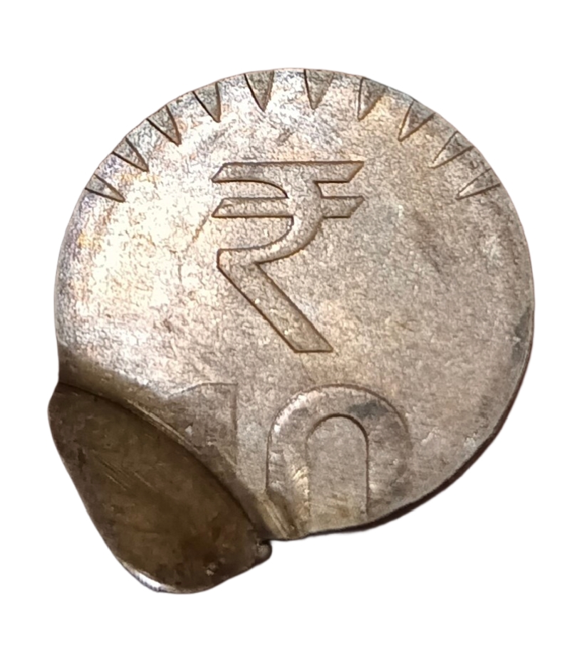 10 Rupees Inner Core DOUBLE STRIKES Error **SCARE** High Collectable Grade. - Image 2