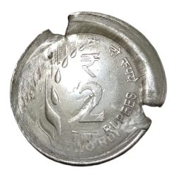 2 Rupees Fss New Issue Year 2019 BROAD STRUCK, STRUCK THROUGH ROTATED DOUBLE STRIKES Errors **RARE** UNC Grade.
