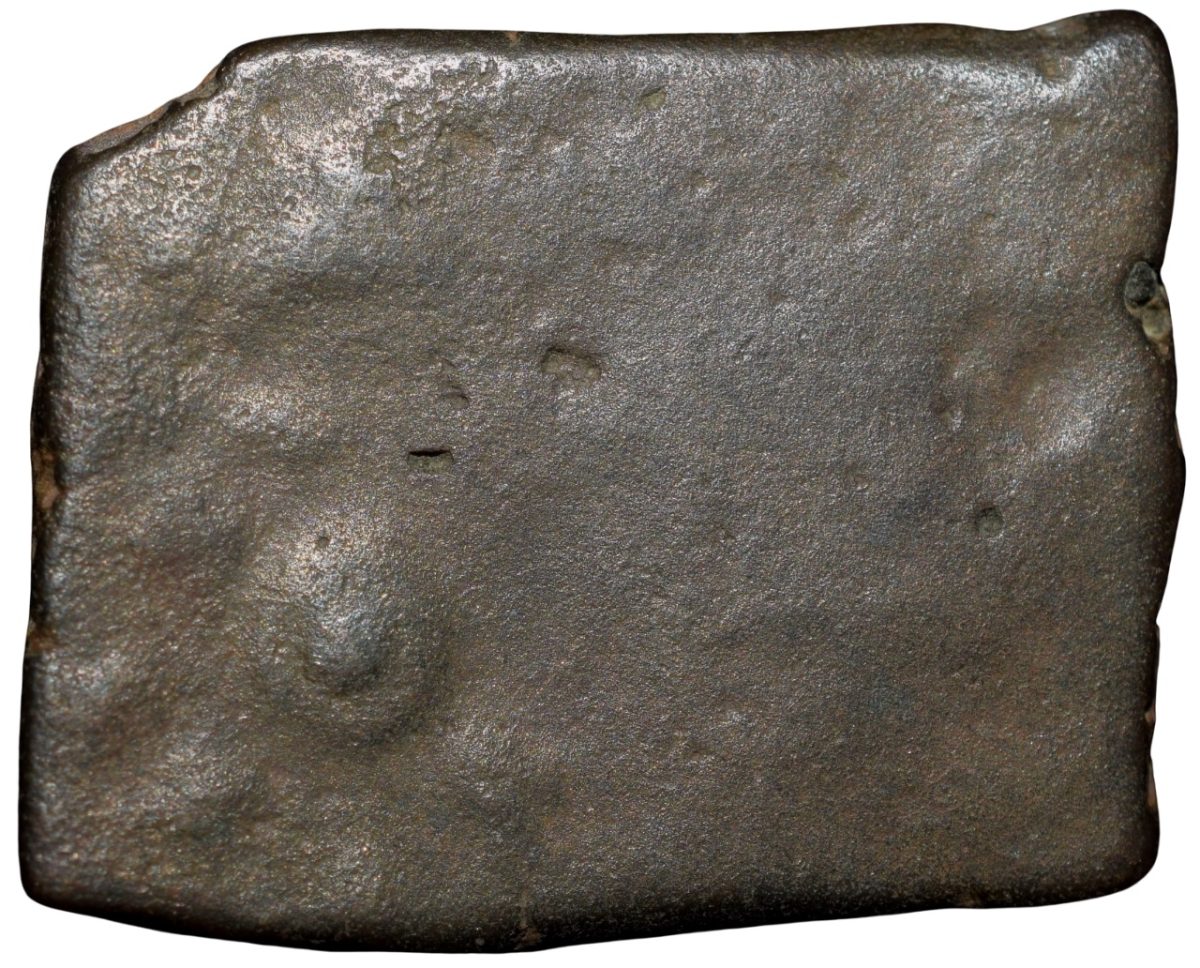 Copper Coin of Pre-Satavahana (2nd Cen. BC) with 6-Armed Symbol Heavy Type