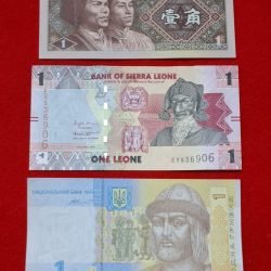 1 RUPEE DENOMINATION CHINA,SIERRA LEONE,UKRIANE GEM UNC CONDITION NOTE 3 NOTE SET EACH SET 220