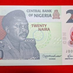 NIGERIA 20 NAIRA ENDING 786 NOTE GEM UNC CONDITION PLASTIC NOTE