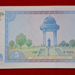 Alternative view of UZBEKISTAN 5 SOM GEM UNC CONDITION NOTE ENDING 786