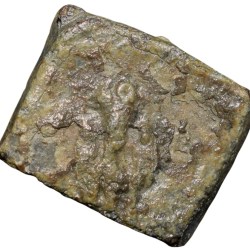 Lead Coin of Rudrasen III? of Western Kshatrapa(300-400 AD) Elephant Facing/6-Arched Hill