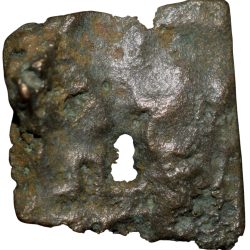 Alternative view of Cast Copper Kakani of Sunga Kingdom Universal(2nd cen BC) Type Multiple symbols
