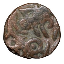 Copper Coin of Mahipala(c. 13th Cen. AD) of Rajputana Bull/Horseman Type