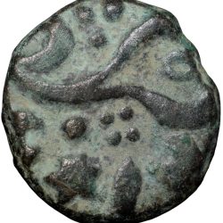 Alternative view of Copper Paisa of Jawad Mint of Gwalior State(1700-1800 AD) with Scimitar KM97