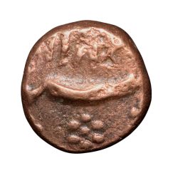 Alternative view of Copper 1/4 Paisa of Shah Alam II (AD 1759-1806) from Arcot State Dated AH1183 Ty.14.5