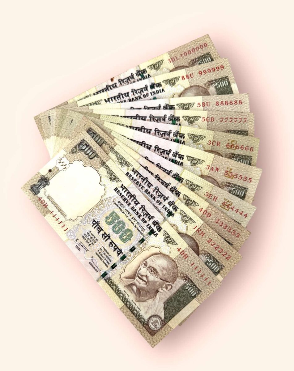 Rs 500 India Banknote Fancy Set 111111 to 1000000 Unique and Rare Previous Issue Small Font