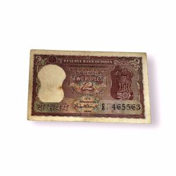 Rs 2 Republic India Issue Signed By P C Bhattachariya Diamond Issue Collectible Quality Unique and Rare