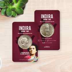 Rs 5 India Government Issue Indira Gandhi Single Coin Blister Pack