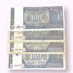 Rs 100 Republic India Banknote White Stripe Issue 4 Different Signatures Collectible Quality Unique and Rare