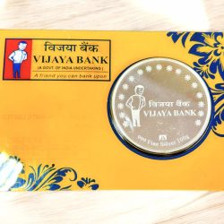 Vijaya Bank 100 Grams Limited Edition PURE 999 Silver Very Unique and Rare