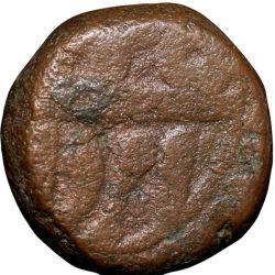 Copper 1/2 Dam of Akbar (AD 1556-1605) of Bairata Mint ilahi 45 Amardad Rare