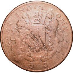 Copper 1/2 Anna of Bombay Presidency (AD 1834) with Scale/Tarazu Type Rare