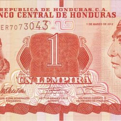 1 Lempira of Honduras Country (AD 2019) with Ruins of Copan City UNC Grade