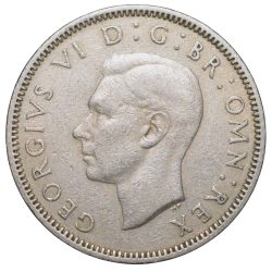 Alternative view of Copper-Nickel Shilling of George VI (AD 1947) of Great Brittain