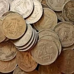 India Denomination 1₹ 6 gm Mix date Conditions as image . 100 piece given Same and similar piece available