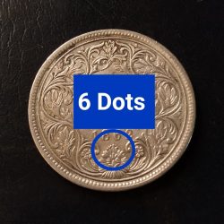 VICTORIA QUEEN 👑👑 YEAR. 1862 6 DOTs VARIETY .......................... 1862+6=1868 year WEIGHT 11.5 GM ORIGINAL GAUARANTEE EXCELLENT CONDITION Same and similar piece available