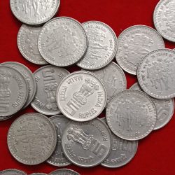Five Rs Dandi Mule Coin Lion Side 60 Pcs Given Good Condition