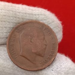 Alternative view of Edward VII One Quarter Anna 1904 Year Calcutta Mint British of India