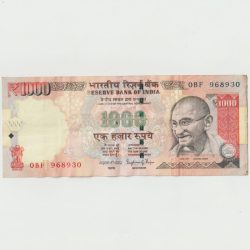 K-41 Rare 1000 Rupee Signed By Raghuram G Rajan Old Note Year 2014 L Inset 0BF 968930 Same Note Given