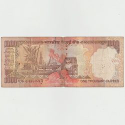 K-17 Rare 1000 Rupee Signed By YV Reddy Old Note Year 2007 R Inset 1BV 389029 Same Note Given