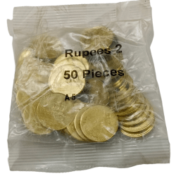 NEPAL Ni/Brs 2 RUPEES Seal Pack of 50 coins are in UNC Conditions.