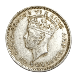 Alternative view of COMMISSIONERS OF CURRENCY “MALAYA” Silver 10 CENTS Year 1941 King GEORGE-VI High AUNC Grade.