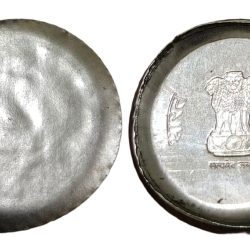 2 Rupees Fss New Issue Small Lion BROAD STRUCK "KATORI" UNIFACE Error **RARE** UNC Grade.