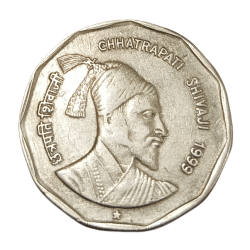 2 Rupees Cu/Ni COMMEMORATIVE Issue SHIVAJI HYDERABAD Mint **SCARE** Collectable Grade.