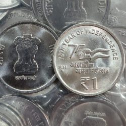 2024 Rare date Azadi ka amrit mahotsav One Ruppes Noida (50 pcs packet) mint pack unc