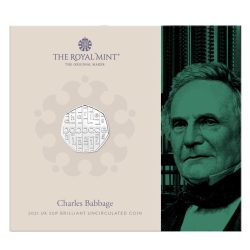 Charles Babbage 50p Uncirculated Commemorative Coin Set By Royal Mint