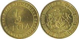 Central African States, 5 Francs CFA, 2006, KM #18, UNC Condition, May have light toning.