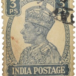 Postal Stamp of George VI 3 Pies Grey Colour - Used Condition as per Image.
