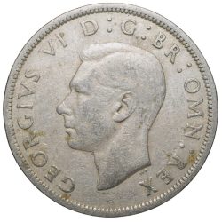 Alternative view of Copper-Nickel 1/2 Crown of George VI (AD 1947) of Great Brittain Large Size